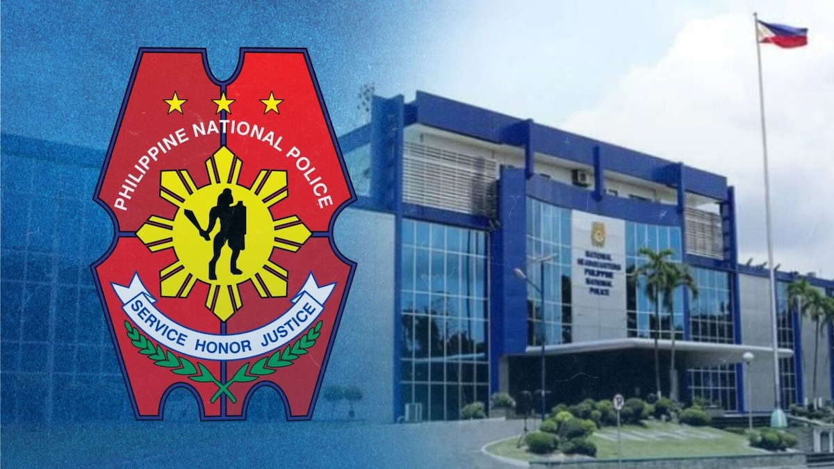 PHOTO: Composite image of PNP headquarters with PNP logo superimposed FOR STORY: 8-hour duty ng mga pulis ipapatupad – PNP chief Torre