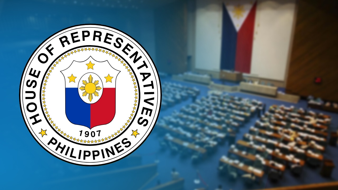 PHOTO: House of Representatives logo and plenary hall STORY: 15% senior's discount sa kuryente, tubig lusot sa Kamara